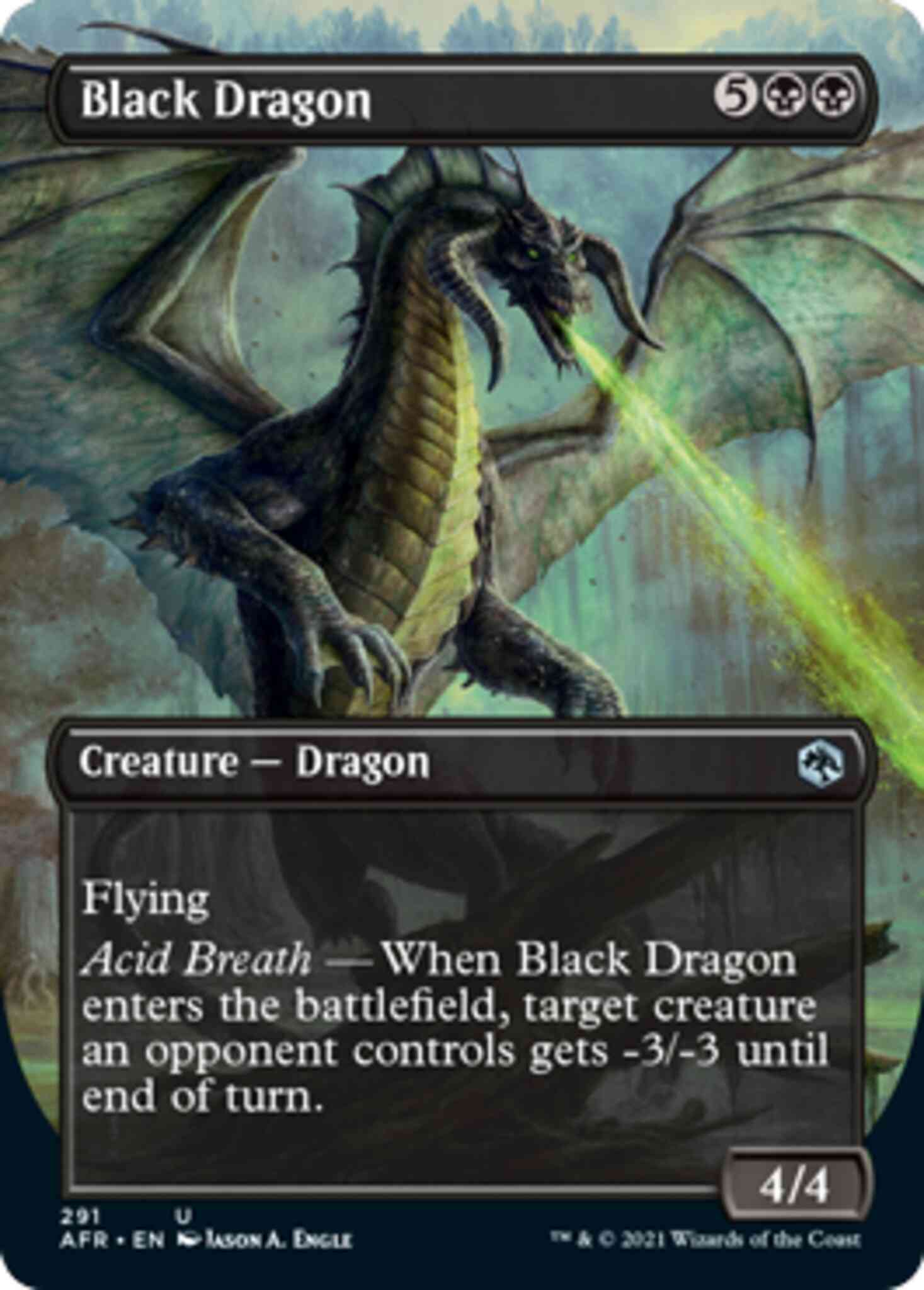 Black Dragon [291] [Borderless] [Adventures in the Forgotten Realms] [Non-Foil]
