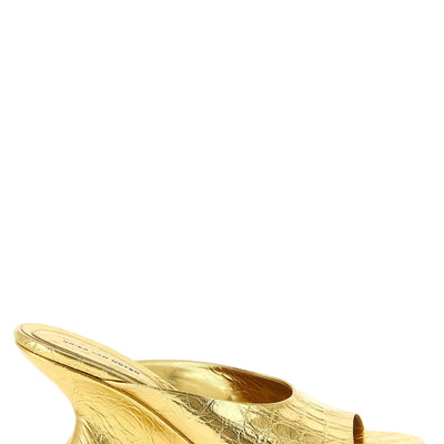 Dries Van Noten Curved Wedge Mules