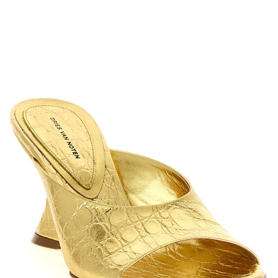 Dries Van Noten Curved Wedge Mules