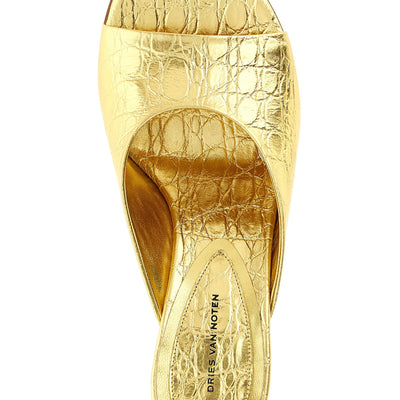 Dries Van Noten Curved Wedge Mules
