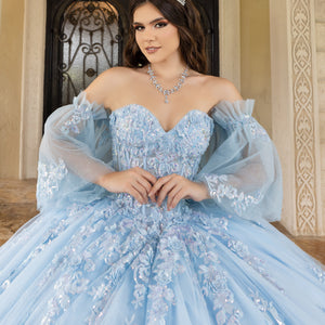 Strapless Capelet Ball Gown by LizLuo Quince 26101