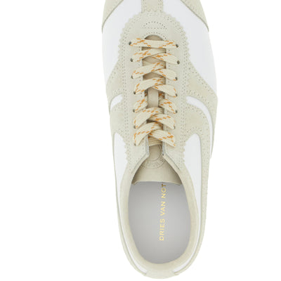 Dries Van Noten Leather And Suede Sneakers