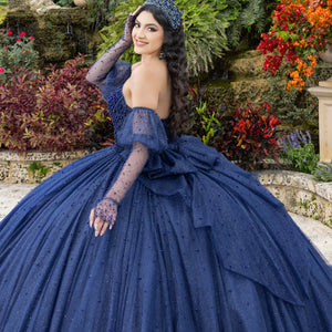 Puff Sleeve Strapless Ball Gown by LizLuo Quince 26102