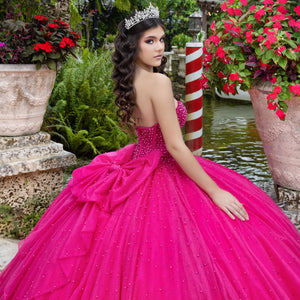 Puff Sleeve Strapless Ball Gown by LizLuo Quince 26102