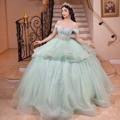 Off Shoulder High Low Ball Gown by LizLuo Quince 26103