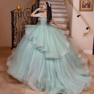 Off Shoulder High Low Ball Gown by LizLuo Quince 26103