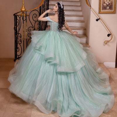 Off Shoulder High Low Ball Gown by LizLuo Quince 26103