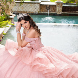Off Shoulder High Low Ball Gown by LizLuo Quince 26103