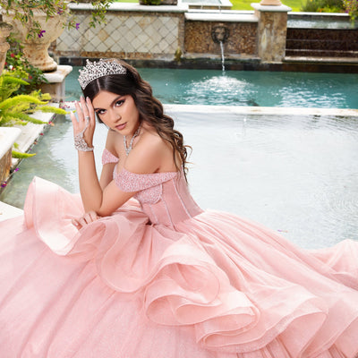 Off Shoulder High Low Ball Gown by LizLuo Quince 26103