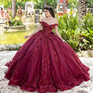 Off Shoulder Corset Ball Gown by LizLuo Quince 26105
