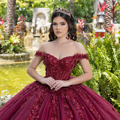 Off Shoulder Corset Ball Gown by LizLuo Quince 26105