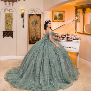 Tiered Off Shoulder Ball Gown by LizLuo Quince 26106