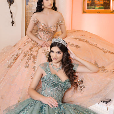 Tiered Off Shoulder Ball Gown by LizLuo Quince 26106