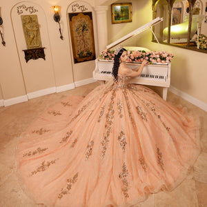 Tiered Off Shoulder Ball Gown by LizLuo Quince 26106