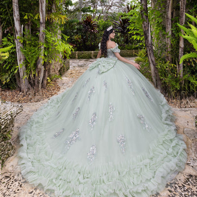 Ruffled Off Shoulder Ball Gown by LizLuo Quince 26108