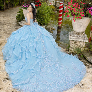 Ruffled Sleeveless Ball Gown by LizLuo Quince 26112