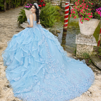 Ruffled Sleeveless Ball Gown by LizLuo Quince 26112