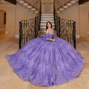 Puff Sleeve Strapless Ball Gown by LizLuo Quince 26113