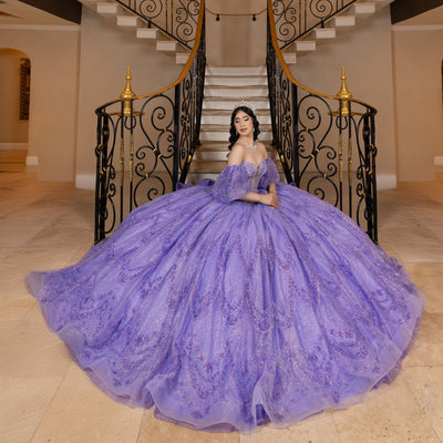 Puff Sleeve Strapless Ball Gown by LizLuo Quince 26113