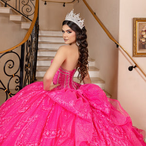 Puff Sleeve Strapless Ball Gown by LizLuo Quince 26113