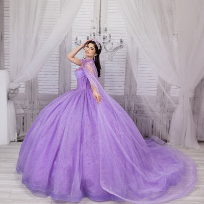 Strapless Cape Ball Gown by LizLuo Quince 26114