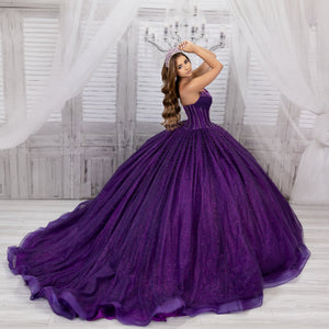 Strapless Cape Ball Gown by LizLuo Quince 26114