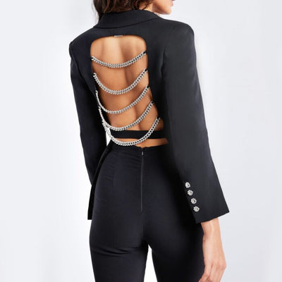 Jovani 26144 Beaded Long Two Piece Backless Formal Pant Suit