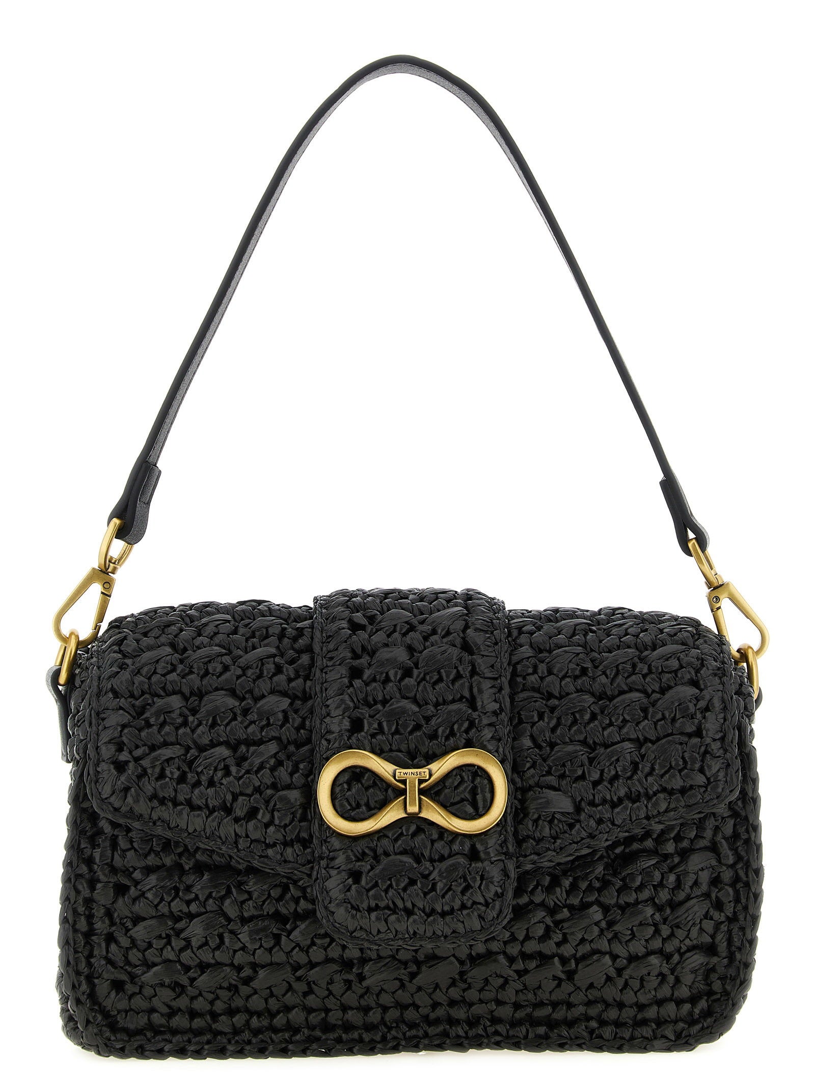 Twin Set Raffia Crossbody Bag