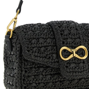Twin Set Raffia Crossbody Bag