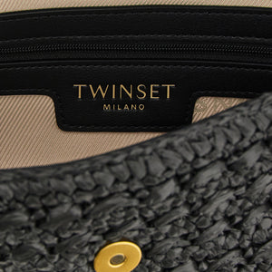 Twin Set Raffia Crossbody Bag