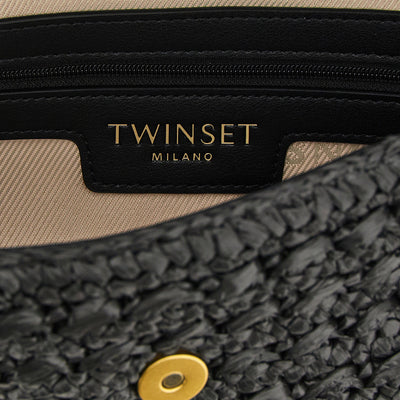 Twin Set Raffia Crossbody Bag