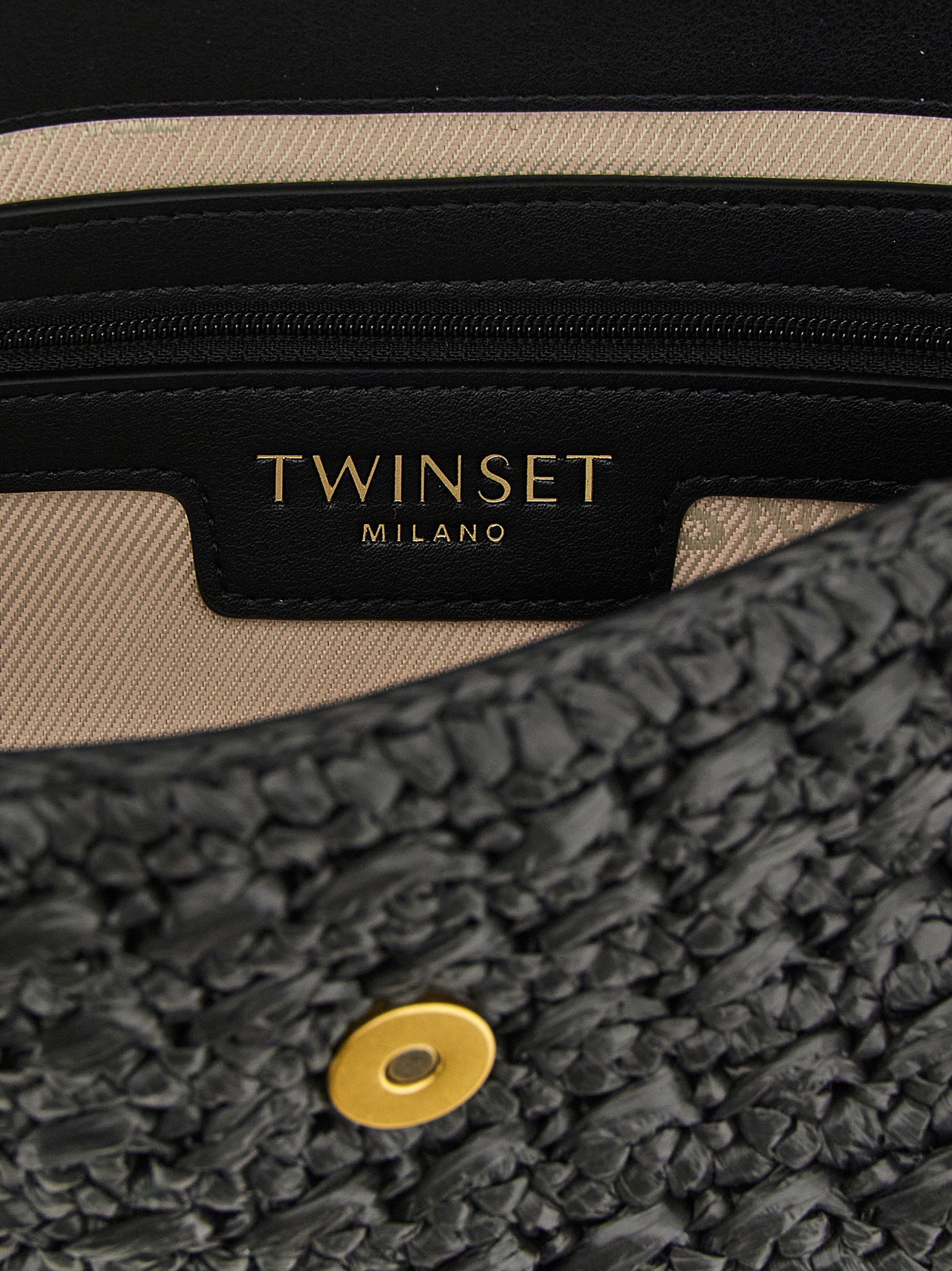 Twin Set Raffia Crossbody Bag