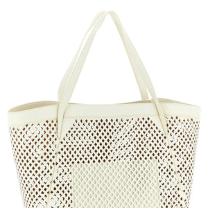 Twin Set Openwork Leather Shopping Bag