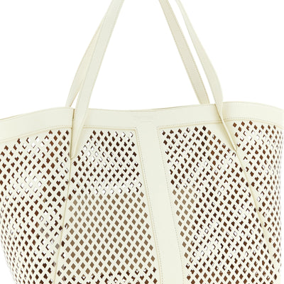 Twin Set Openwork Leather Shopping Bag