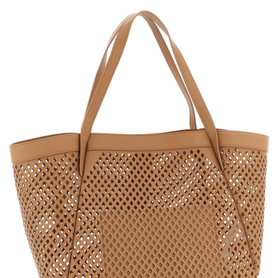 Twin Set Openwork Leather Shopping Bag
