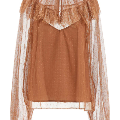 Twin Set Tulle Plumetis Blouse