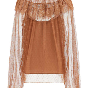 Twin Set Tulle Plumetis Blouse