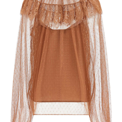 Twin Set Tulle Plumetis Blouse