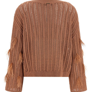 Twin Set Ostrich Feather Sweater