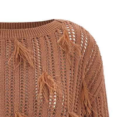 Twin Set Ostrich Feather Sweater