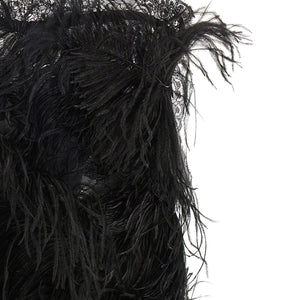 The Attico Lace And Feather Dress