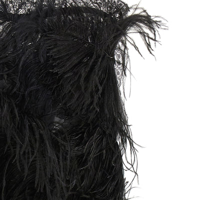 The Attico Lace And Feather Dress