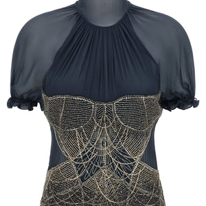 The Attico Jewel Embroidery Top