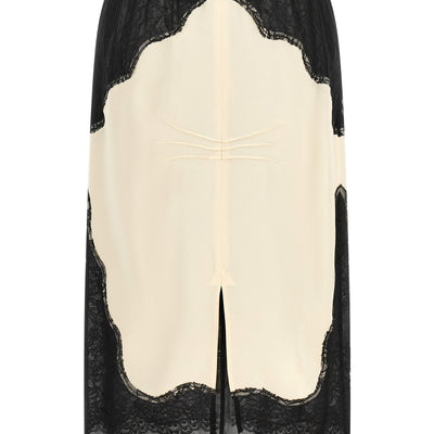 The Attico Lace Insert Skirt