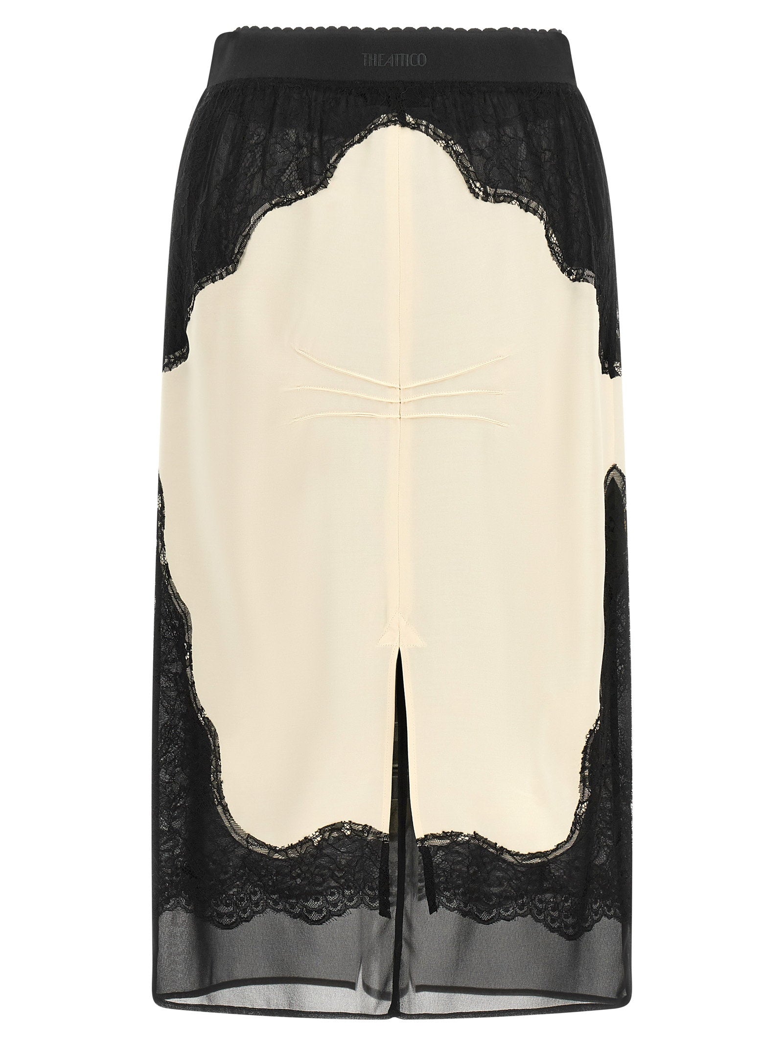 The Attico Lace Insert Skirt