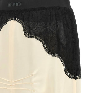 The Attico Lace Insert Skirt