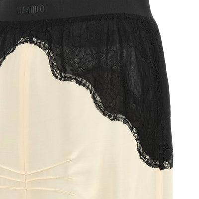 The Attico Lace Insert Skirt
