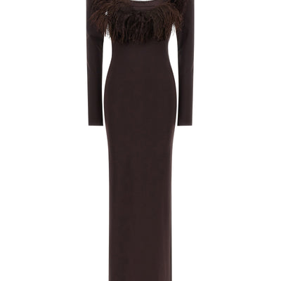 The Attico Feather Dress