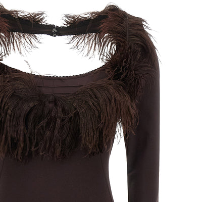 The Attico Feather Dress