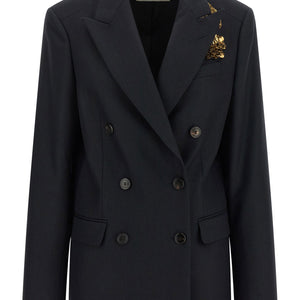 Dries Van Noten Barrysta Double-breasted Blazer With Embroidery
